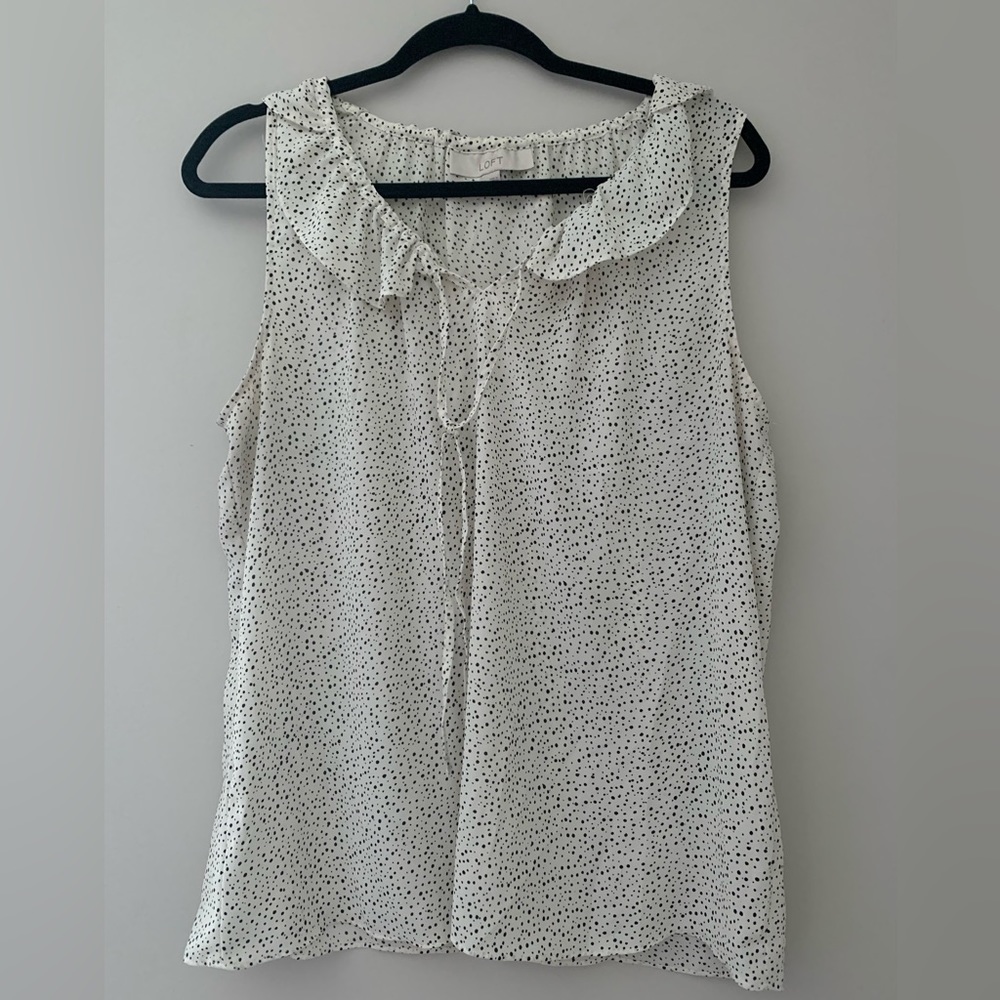 Ann Taylor Loft Dalmatian print tank.